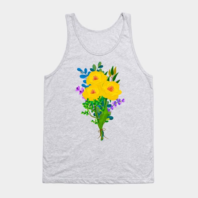 Bouquet Tank Top by Tebscooler